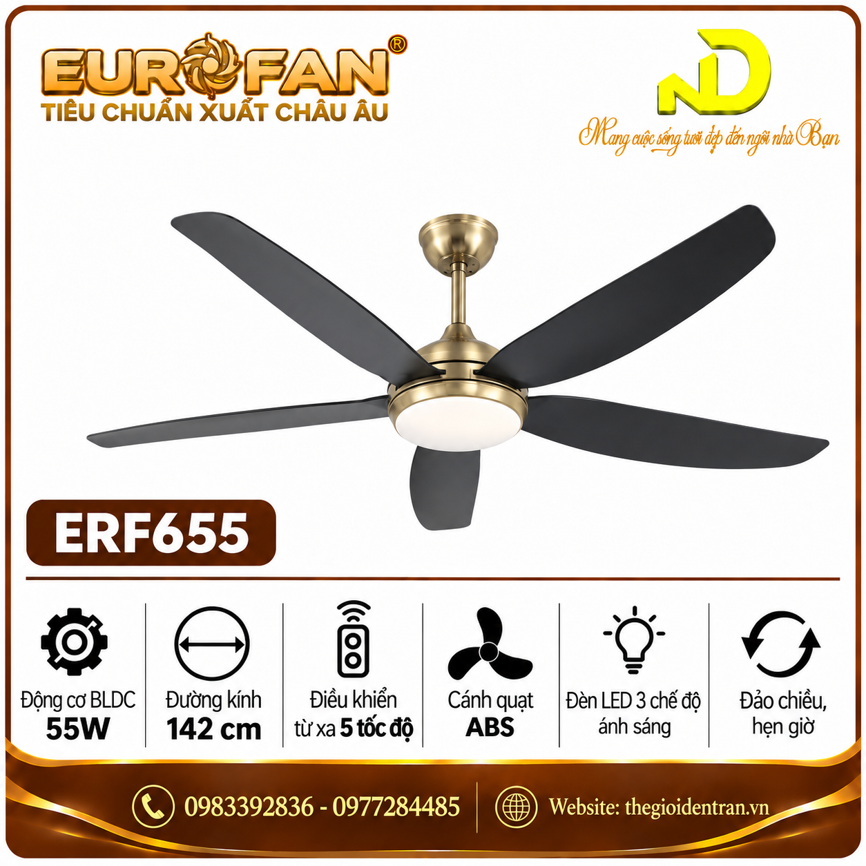 Quạt trần Eurofan ERF655